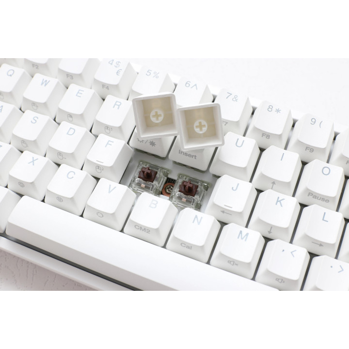 Професионална геймърска механична клавиатура Ducky One 2 Pro Mini Pure White, Kailh Box Brown [Tactile] - DKON2061ST-KUSPDWWTK2