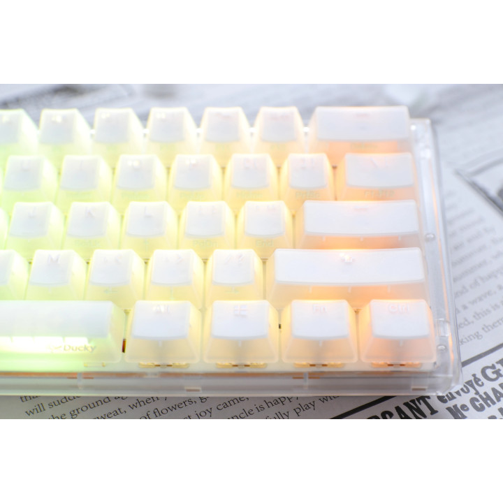 Професионална геймърска механична клавиатура Ducky One 3 Mini Aura White, Cherry MX RGB Brown [Tactile] - DKON2161ST-BUSPDAWWWWC1