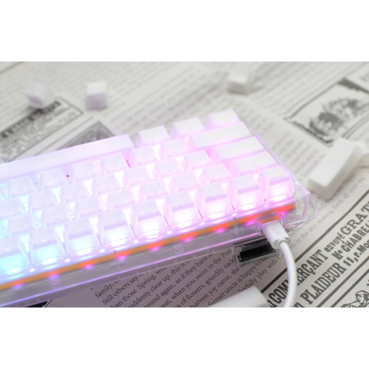 Професионална геймърска механична клавиатура Ducky One 3 Mini Aura White, Cherry MX RGB Brown [Tactile] - DKON2161ST-BUSPDAWWWWC1