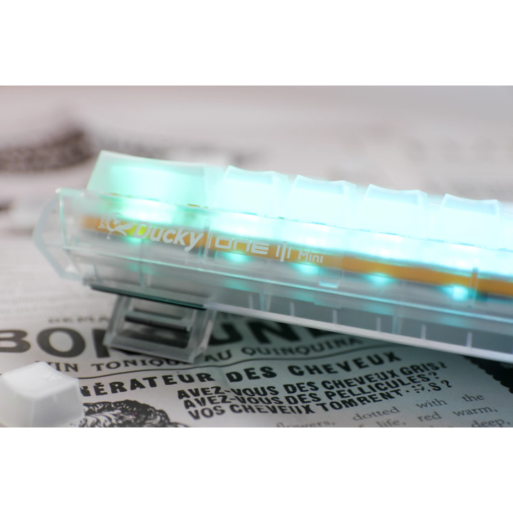 Професионална геймърска механична клавиатура Ducky One 3 Mini Aura White, Cherry MX RGB Brown [Tactile] - DKON2161ST-BUSPDAWWWWC1