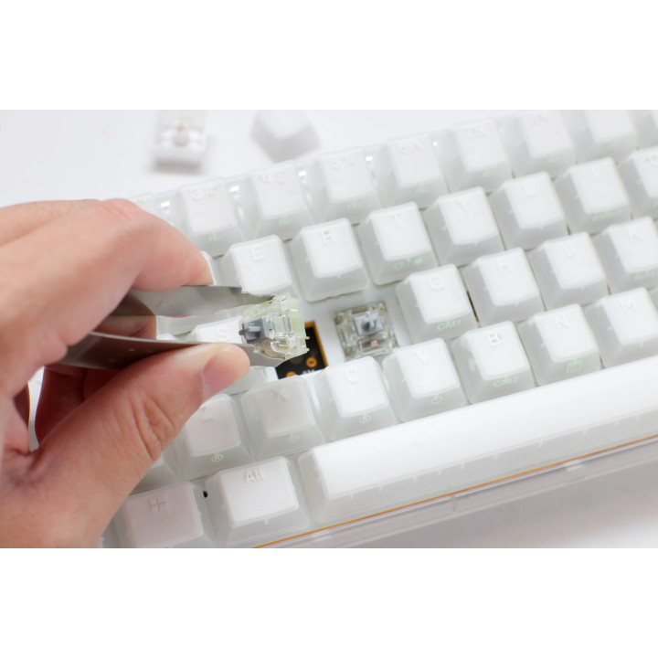 Професионална геймърска механична клавиатура Ducky One 3 Mini Aura White, Cherry MX RGB Brown [Tactile] - DKON2161ST-BUSPDAWWWWC1