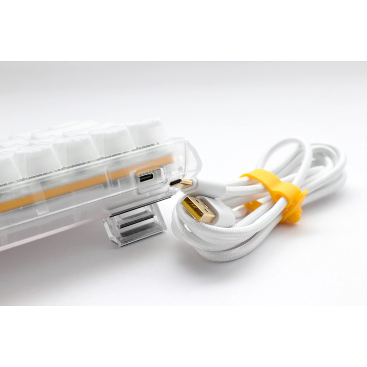 Професионална геймърска механична клавиатура Ducky One 3 Mini Aura White, Cherry MX RGB Brown [Tactile] - DKON2161ST-BUSPDAWWWWC1