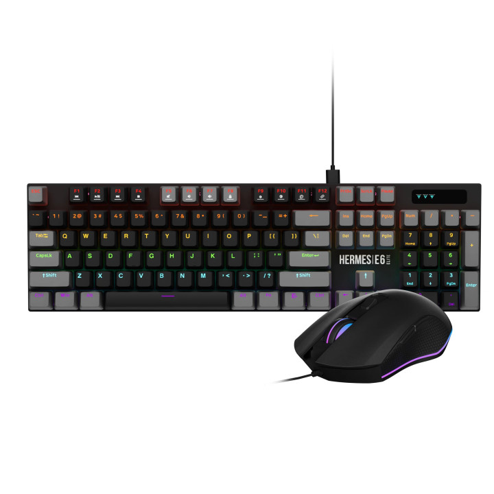 Геймърски комплект механична клавиатура и мишка Gamdias HERMES E6 Elite 2-in-1 Combo - GAMDIAS-HERMES-E6-ELITE