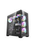 Кутия за компютър Darkflash DS900 Black, ATX, 7 x 120 mm A-RGB fans included, USB-C - DS900-7F-BK