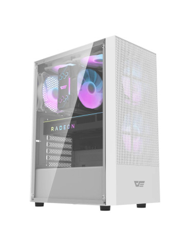 Кутия за компютър Darkflash A290 White, ATX,  3 x 120 mm RGB fans included - A290-WH
