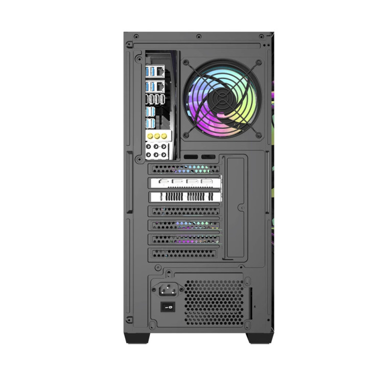 Кутия за компютър Darkflash DS900 Mesh Black - 4 x 120 mm A-RGB fans included - DS900-MESH-4F-BK