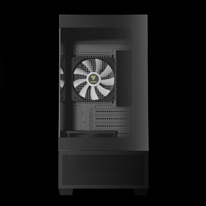 Кутия за компютър Gamdias AURA GC9M Elite, mATX, 3 x 120 mm A-RGB, USB-C, Tempered Glass - AURA-GC9M-ELITE-ARGB-BK