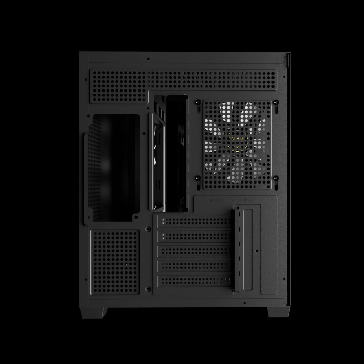 Кутия за компютър Gamdias AURA GC10M v2, mATX, 3 x 120 mm A-RGB, USB-C, Tempered Glass - AURA-GC10M-V2-ARGB-BK
