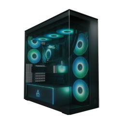 Кутия за компютър Arctic Xtender (Black), E-ATX, 5 A-RGB Fans included - ACPCC00015A