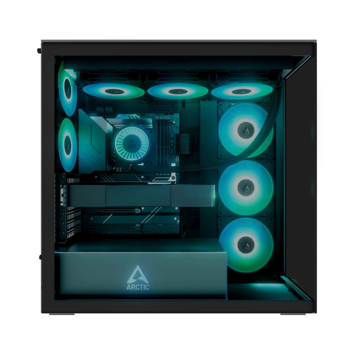 Кутия за компютър Arctic Xtender (Black), E-ATX, 5 A-RGB Fans included - ACPCC00015A