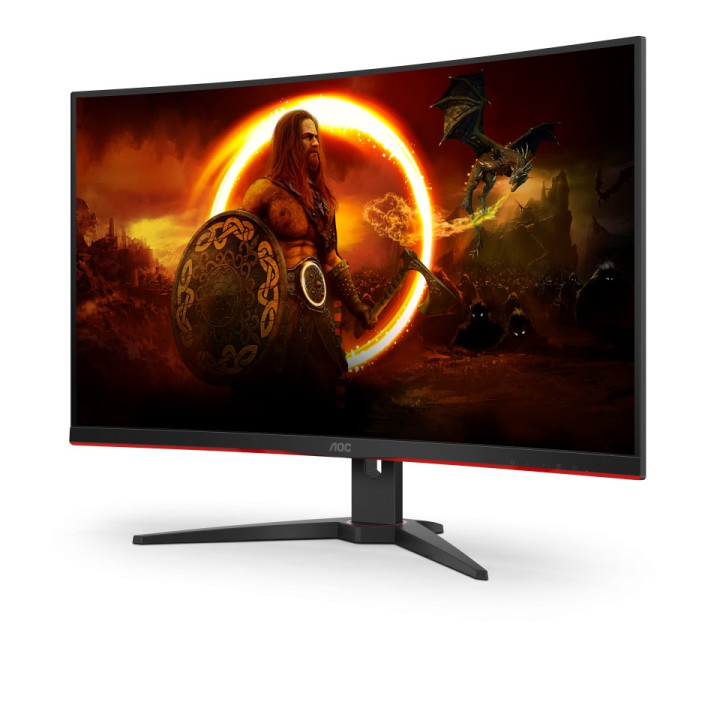Монитор AOC C32G2ZE/BK 31.5" Curved 1500R, VA, WLED, FHD 240Hz, 1ms, FreeSync,  Low Blue Light, Tilt, HDMI, DP