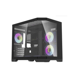 Кутия за компютър Aigo FT418 Black, mATX, 6 x 120 mm A-RGB fans included - FT418-6F-BK