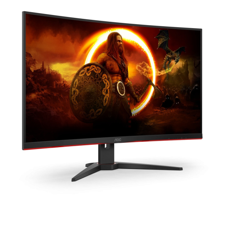 Монитор AOC C32G2ZE/BK 31.5" Curved 1500R, VA, WLED, FHD 240Hz, 1ms, FreeSync,  Low Blue Light, Tilt, HDMI, DP