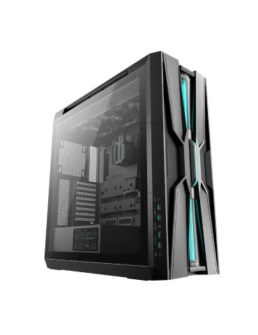 Кутия за компютър DeepCool GENOME III, E-ATX, 420 mm AIO Pre-Installed, LCD Display - R-GENOME-BKALA3-G-3