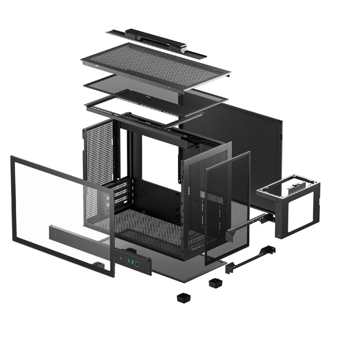 Кутия за компютър DeepCool CH160 PLUS, mATX - R-CH160-BKNGM0-G
