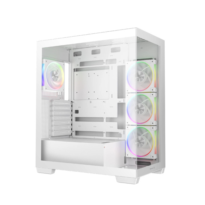 Кутия за компютър DeepCool CG580 4F White V2, ATX, 4 x 120 mm ARGB - R-CG580-WHADA4-G-2