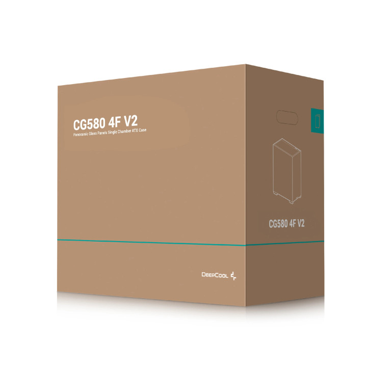 Кутия за компютър DeepCool CG580 4F V2, ATX,  4 x 120 mm ARGB - R-CG580-BKADA4-G-2