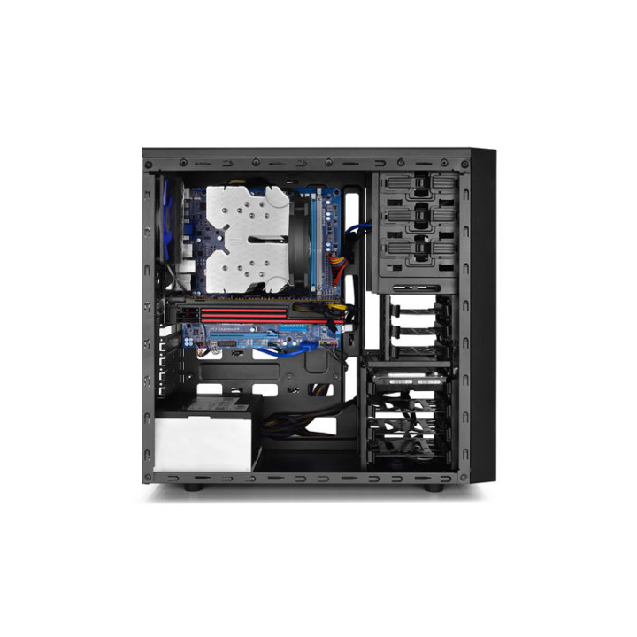 Кутия за компютър DeepCool Tesseract черна/синя