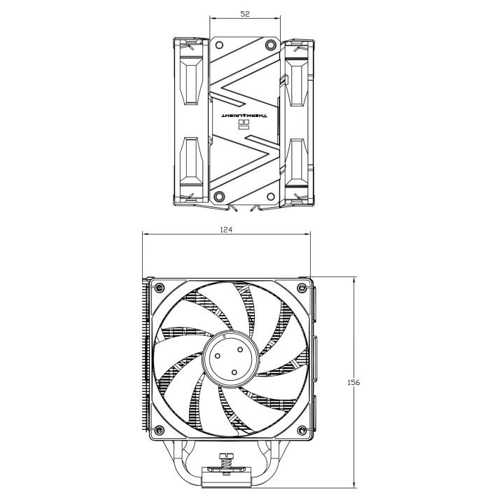 Охладител за процесор Thermalright Burst Assassin 120 EVO Dark, LGA1851/LGA1700/AM5 - BURST-ASSASSIN-120-EVO-DARK