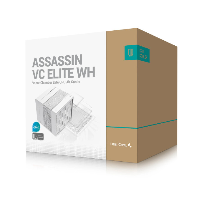 Охладител за процесор DeepCool ASSASSIN IV VC ELITE WHITE - Vapor Chamber, Dual-Tower - R-ASN4-WHNVNN-GJD