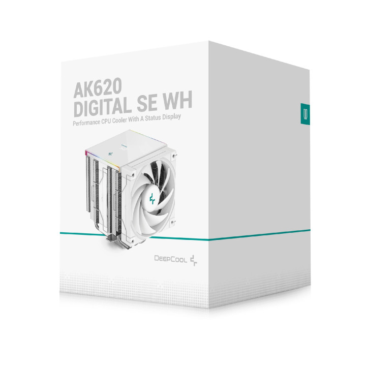 Охладител за процесор DeepCool AK620 DIGITAL SE WH - Dual-Tower - LGA1851/AM5 - R-AK620-WHADMN-GJD