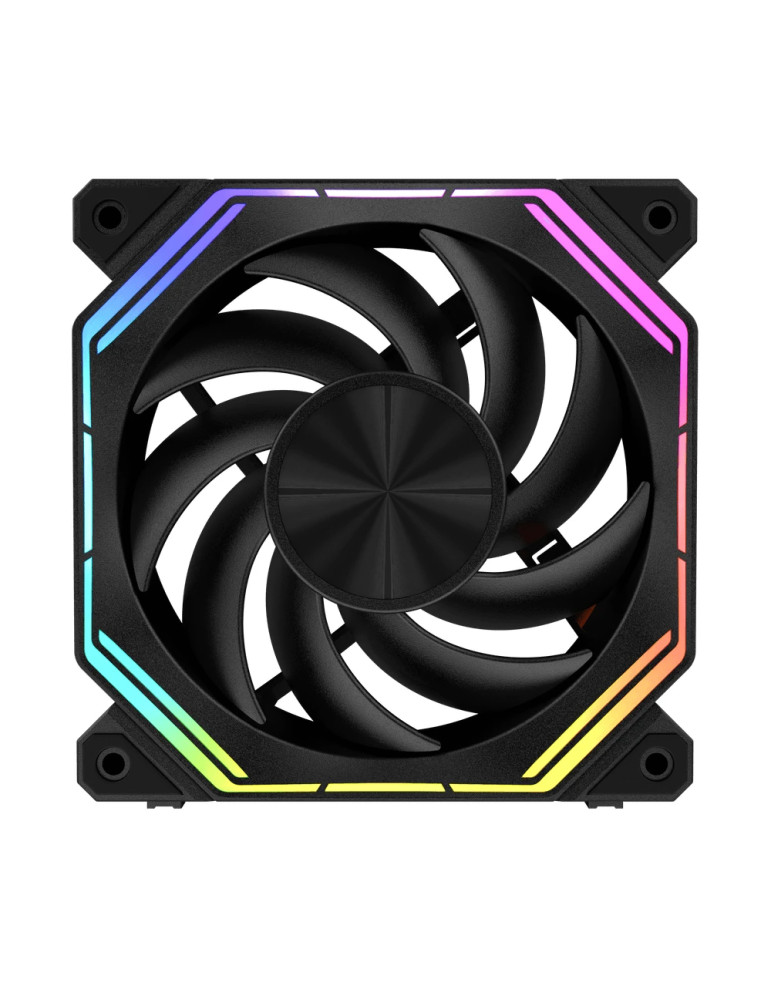 Комплект вентилатори Darkflash 3-in-1 3x120mm, INF34 Black, Daisy-Chain, Addressable RGB - INF32-BK-3