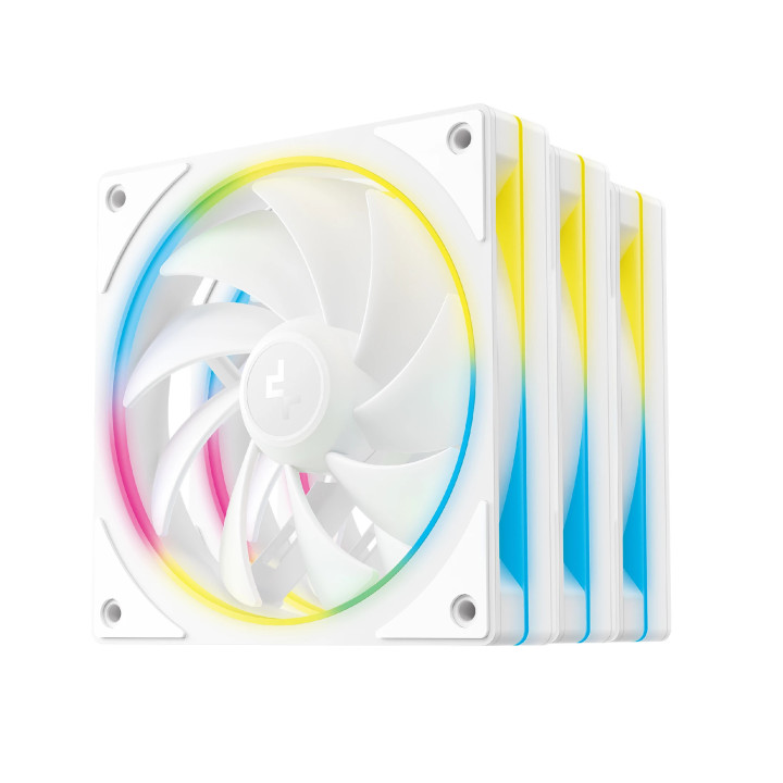Комплект вентилатори DeepCool FL12 SE 3IN1 WH, 3-in-1 3x120mm, Luminous Halo ARGB - R-FL12SE-WHAPN3-G