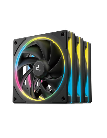 Комплект вентилатори DeepCool FL12 SE 3IN1, 3-in-1 3x120mm, Luminous Halo ARGB - R-FL12SE-BKAPN3-G