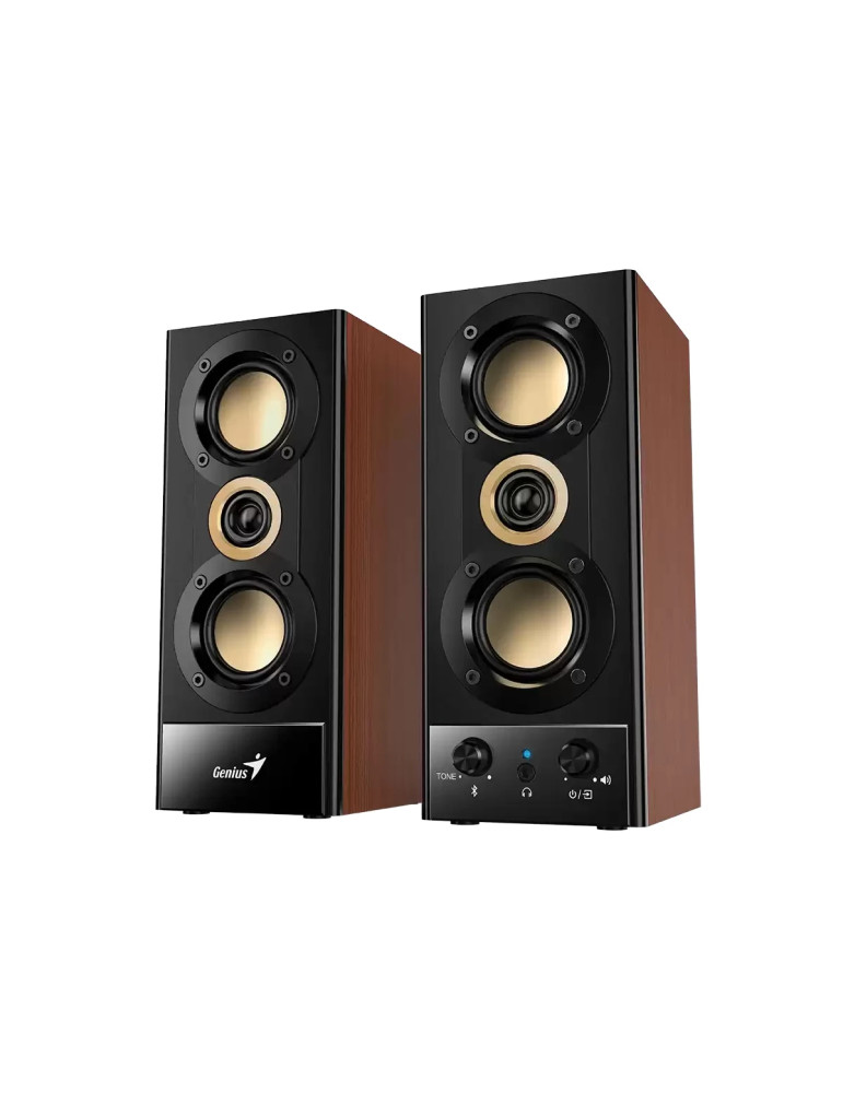 Bluetooth тонколони Genius SP-HF800BT, 2.0 20W RMS, Bluetooth 5.3, Wood - GENIUS-SP-HF800BT