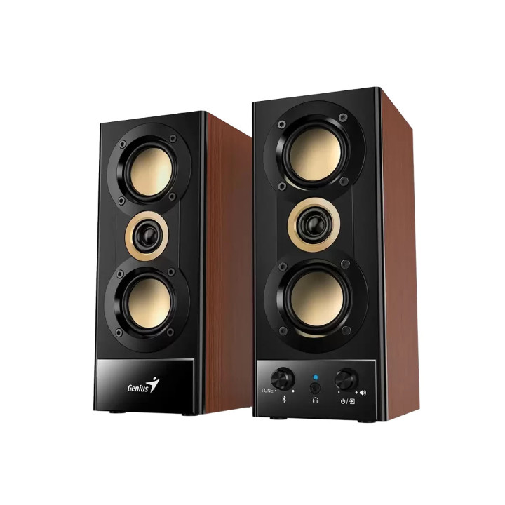 Bluetooth тонколони Genius SP-HF800BT, 2.0 20W RMS, Bluetooth 5.3, Wood - GENIUS-SP-HF800BT