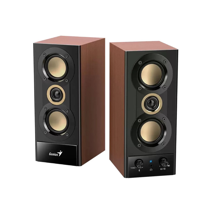 Bluetooth тонколони Genius SP-HF800BT, 2.0 20W RMS, Bluetooth 5.3, Wood - GENIUS-SP-HF800BT