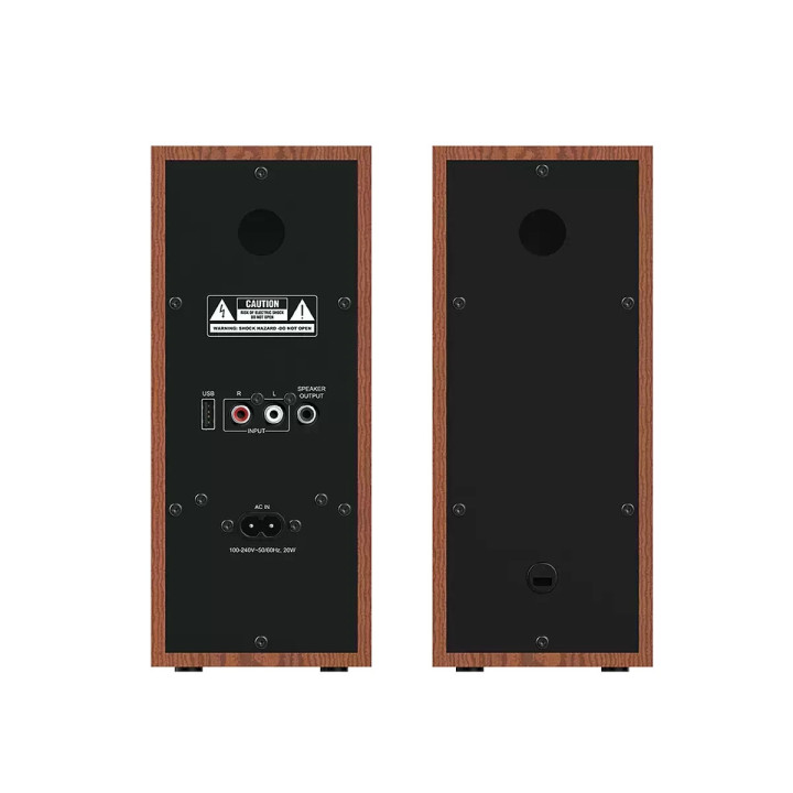 Bluetooth тонколони Genius SP-HF800BT, 2.0 20W RMS, Bluetooth 5.3, Wood - GENIUS-SP-HF800BT