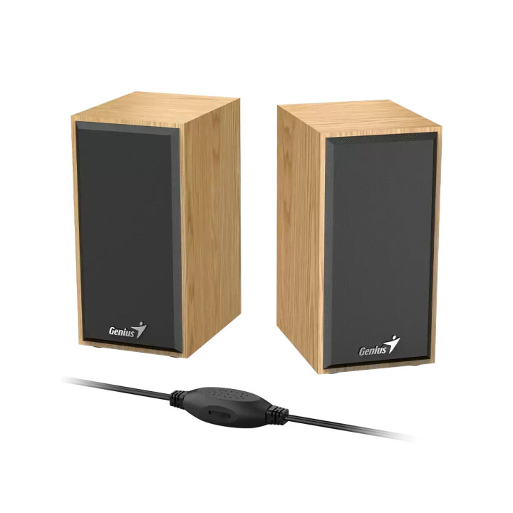 Bluetooth тонколони Genius SP-HF180, 2.0 6W, USB, Pine Wood - GENIUS-SP-HF180-PW