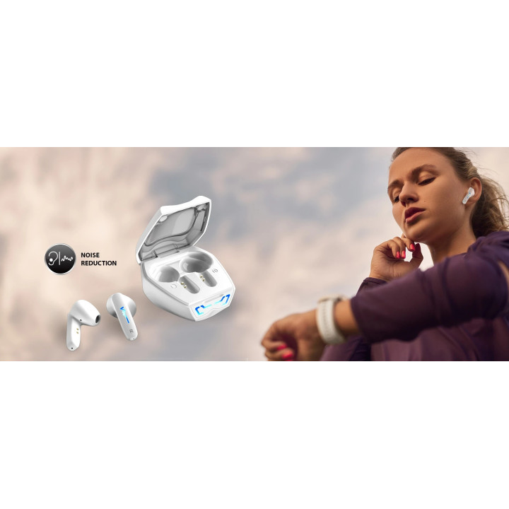 Bluetooth  безжични слушалки-тапи Genius HS-M920BT White, TWS Bluetooth 5.3 Earphones - GENIUS-HS-M920BT