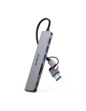 Orico хъб HUB USB3.0/2.0 HUB 8 port USB-C/A - YSA8-U3-GY-BP