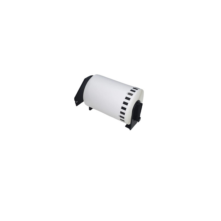 Съвместими етикети Makki за Brother DK-22246 - White Continuous Length Paper Tape 103mm x 30.48m, Black on White - MK-DK-22246