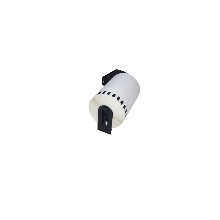 Съвместими етикети Makki за Brother DK-22246 - White Continuous Length Paper Tape 103mm x 30.48m, Black on White - MK-DK-22246