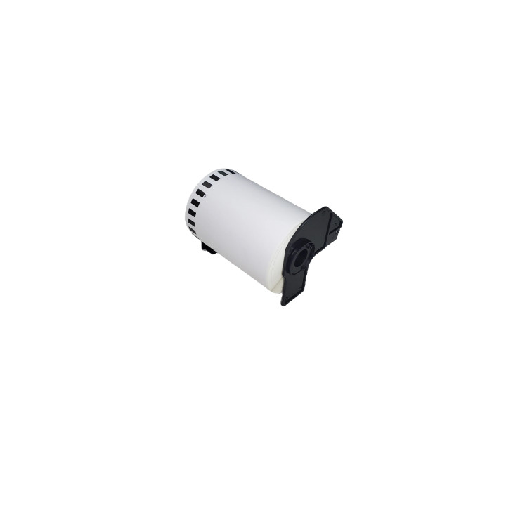 Съвместими етикети Makki за Brother DK-22246 - White Continuous Length Paper Tape 103mm x 30.48m, Black on White - MK-DK-22246