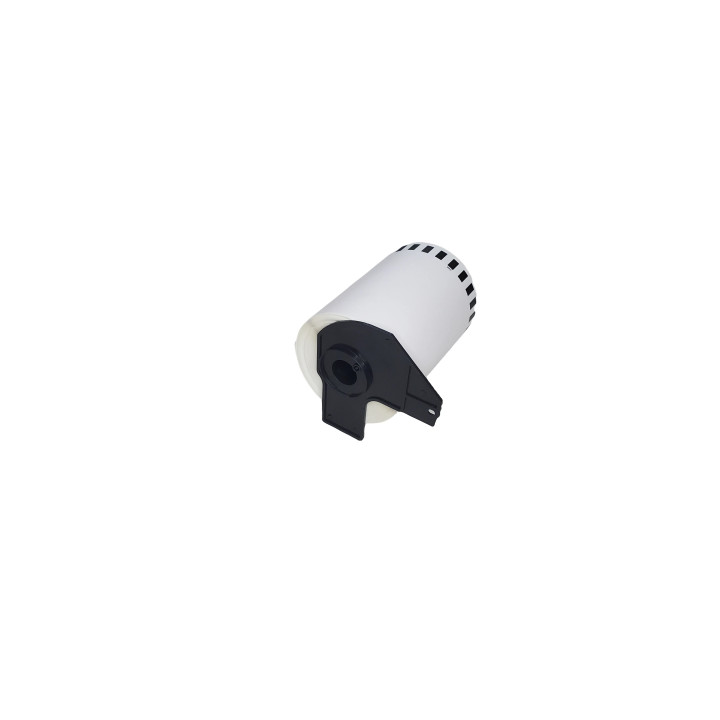 Съвместими етикети Makki за Brother DK-22246 - White Continuous Length Paper Tape 103mm x 30.48m, Black on White - MK-DK-22246