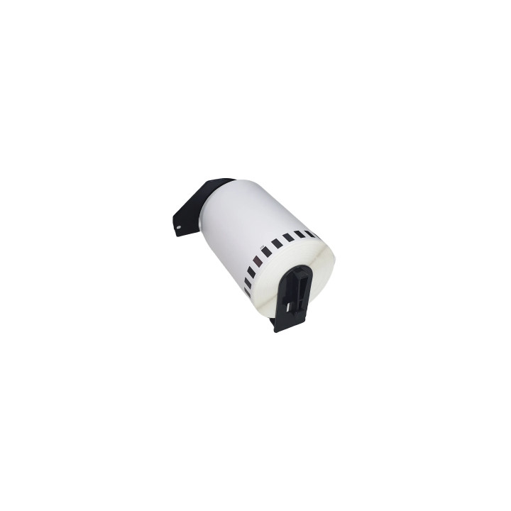 Съвместими етикети Makki за Brother DK-22246 - White Continuous Length Paper Tape 103mm x 30.48m, Black on White - MK-DK-22246