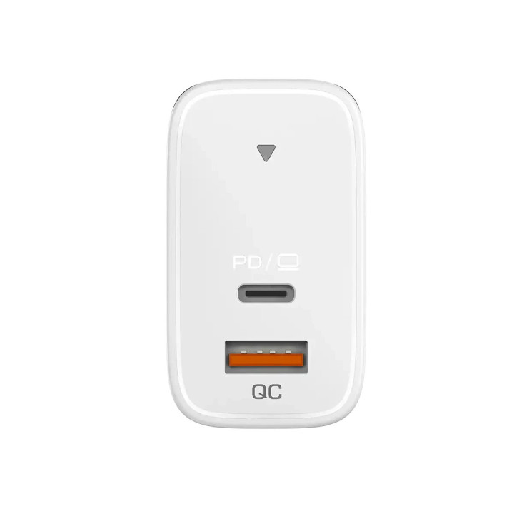 Универсално зарядно за стена Genius Charger Wall GaN - USB Type-C/A 65W White - PD-65AC - GENIUS-PD-65AC