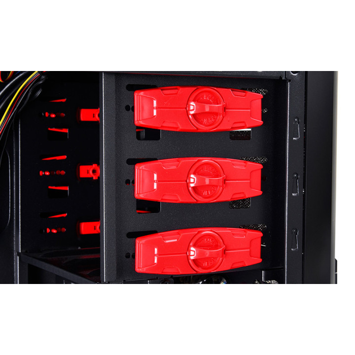 Кутия за компютър DeepCool KENDOMEN RD черна/червена