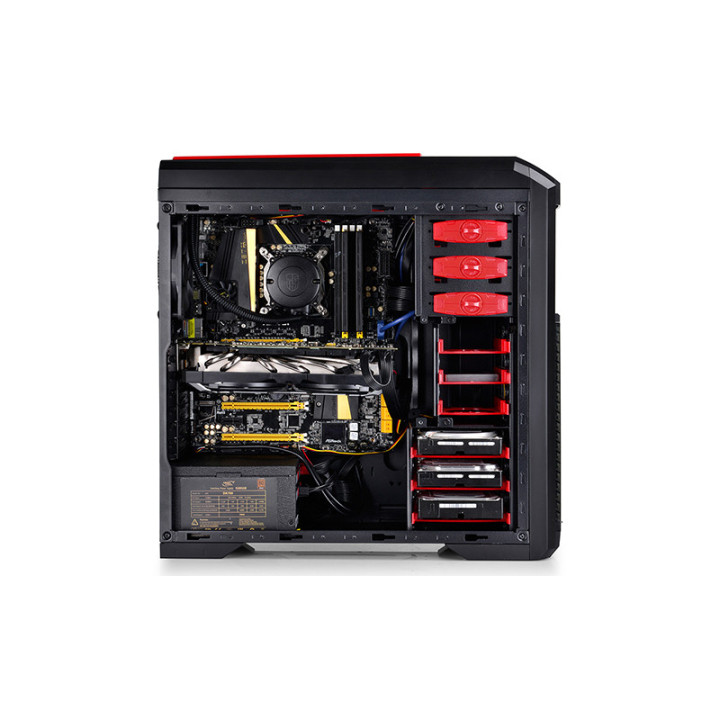 Кутия за компютър DeepCool KENDOMEN RD черна/червена
