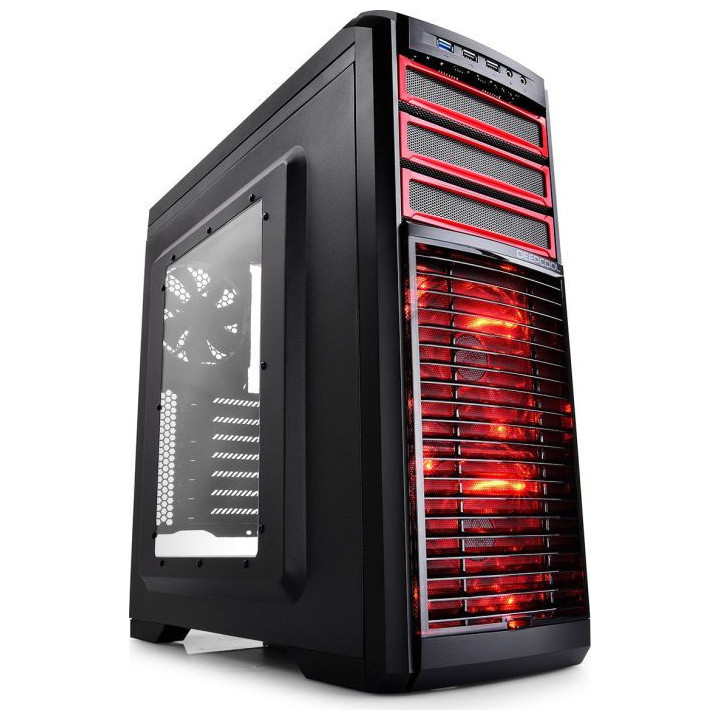 Кутия за компютър DeepCool KENDOMEN RD черна/червена