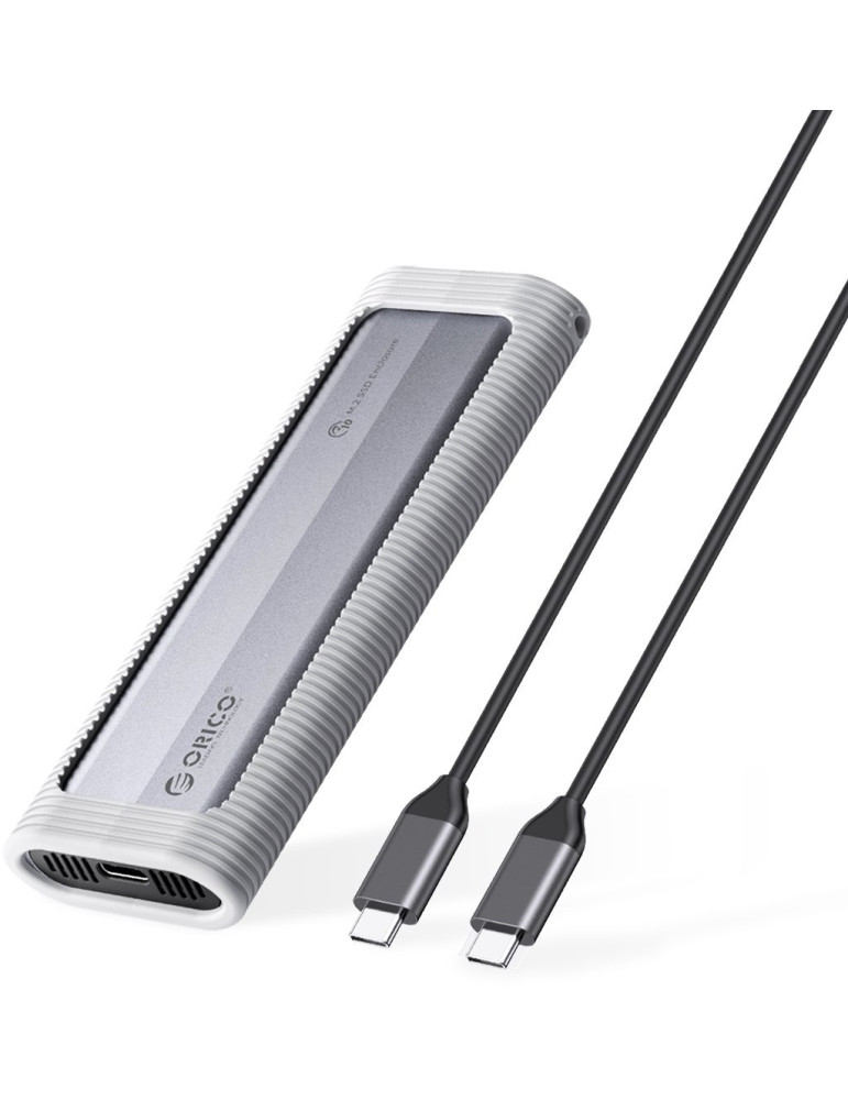 Външна кутия за диск Orico M.2 NVMe M-key 10 Gbps, Silicone Protective Case - AXM2-G2-GY-BP