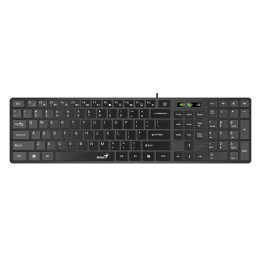 Геймърска клавиатура Genius клавиатура Slim Keyboard SlimStar 126 Black - Copilot, Low profile Chocolate - GENIUS-SlimStar-126-US-BK