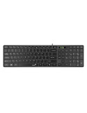 Геймърска клавиатура Genius клавиатура Slim Keyboard SlimStar 126 Black - Copilot, Low profile Chocolate - GENIUS-SlimStar-126-US-BK