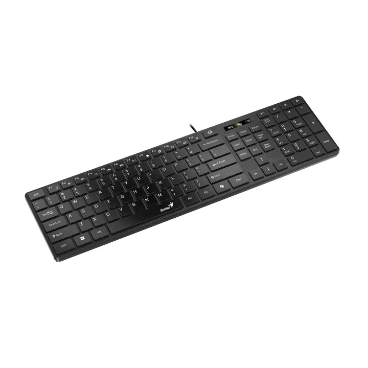 Геймърска клавиатура Genius клавиатура Slim Keyboard SlimStar 126 Black - Copilot, Low profile Chocolate - GENIUS-SlimStar-126-US-BK