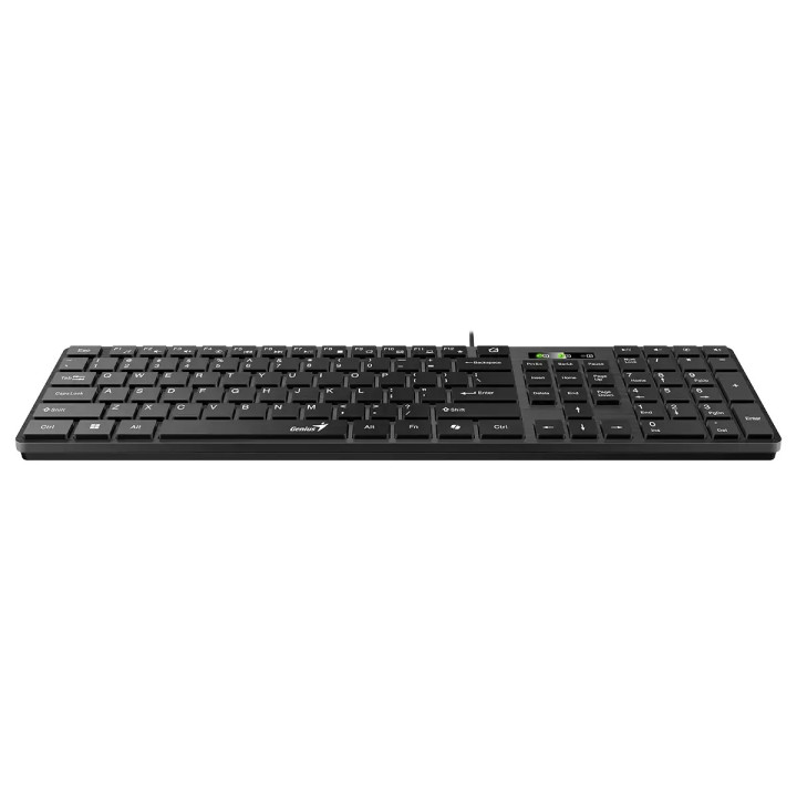 Геймърска клавиатура Genius клавиатура Slim Keyboard SlimStar 126 Black - Copilot, Low profile Chocolate - GENIUS-SlimStar-126-US-BK