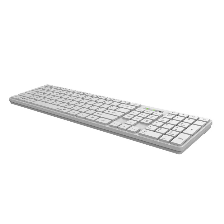 Геймърска клавиатура Genius клавиатура Slim Keyboard SlimStar 126 White - Copilot, Low profile Chocolate - GENIUS-SlimStar-126-US-WH